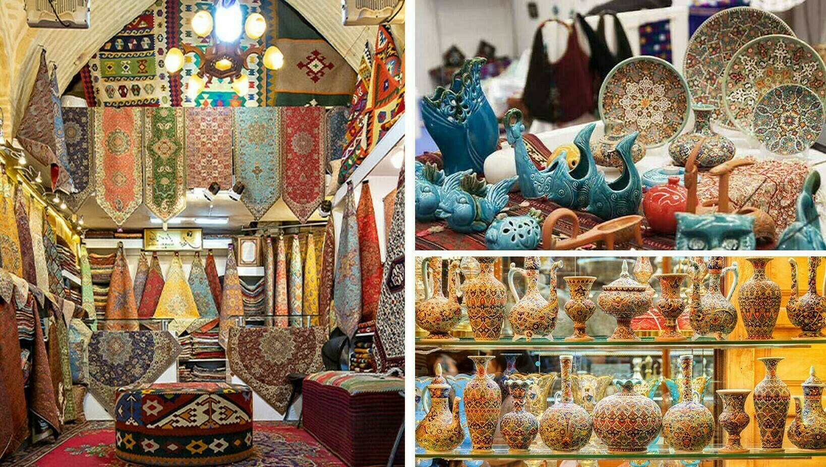 The sixth reason for travel to Iran Various handicrafts